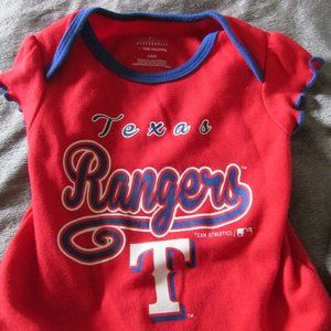 Texas Rangers Baby Girl Onesies